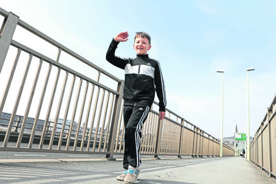 Charlie Watts from Auchterhouse is walking 30 miles from Carnoustie to St Andrews Aquarium.