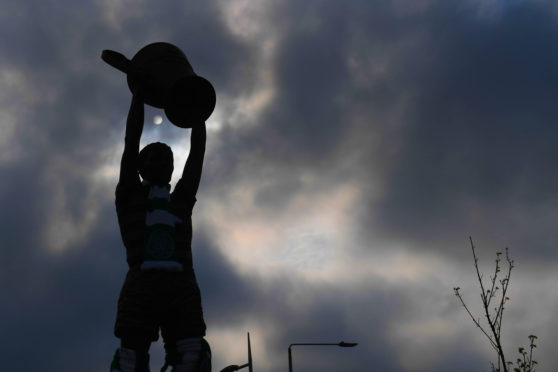 Billy McNeill's statue outside Celtic Park.