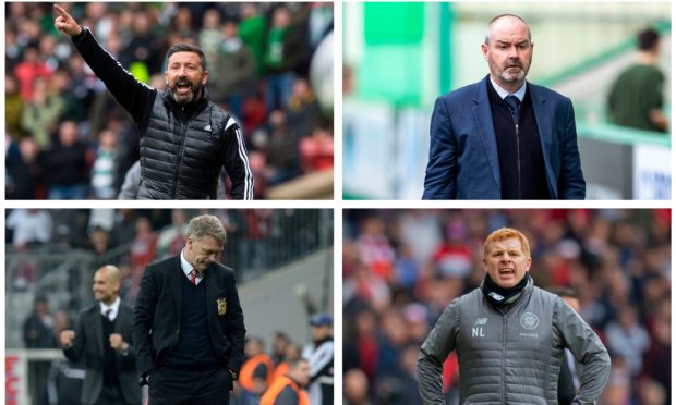 Derek McInnes, Steve Clarke, David Moyes and Neil Lennon.