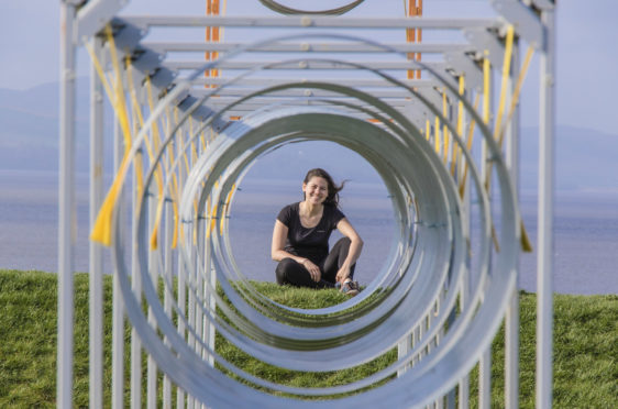 Dundee University student Nadine Audrey Franz with the installation