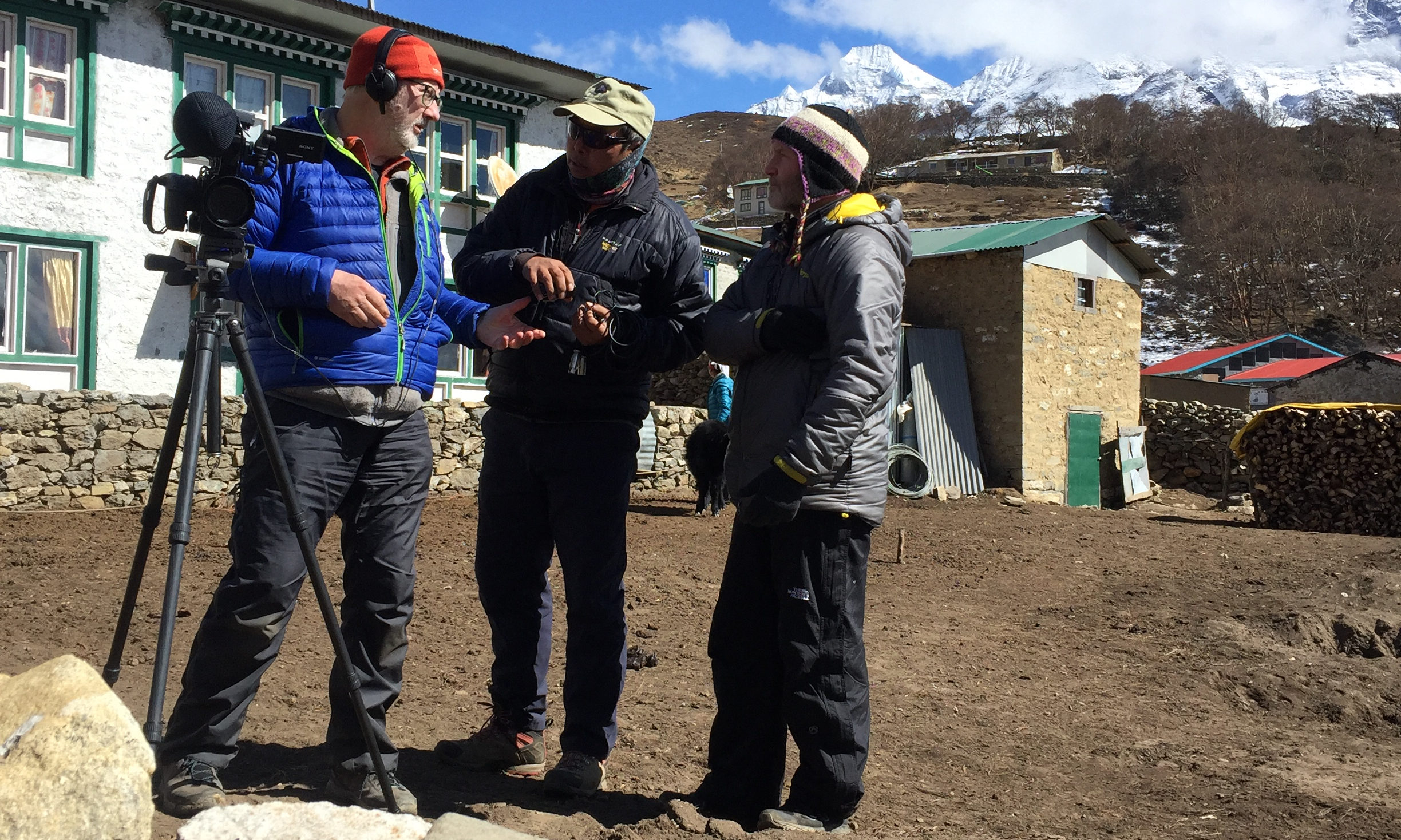 The team shooting the Sherpa film in Nepal