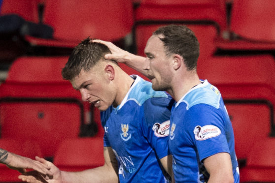 Callum Hendry celebrates his goal.