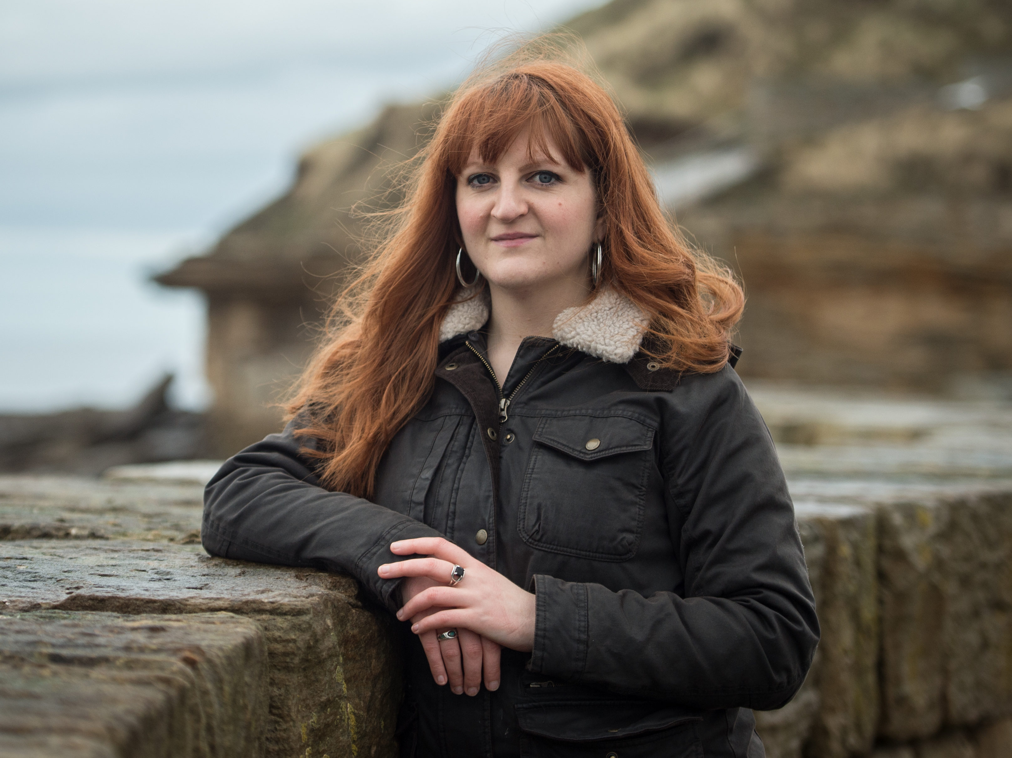 Morna Young at Burghead harbour