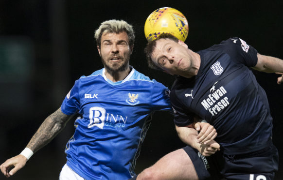 Paul McGowan in action against St Johnstone.