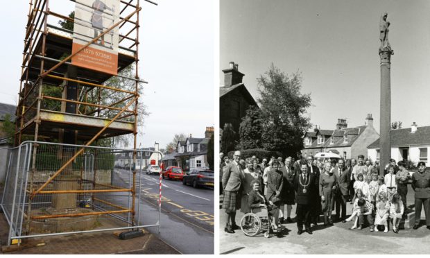 The Mercat Cross in Longforgan has been removed.