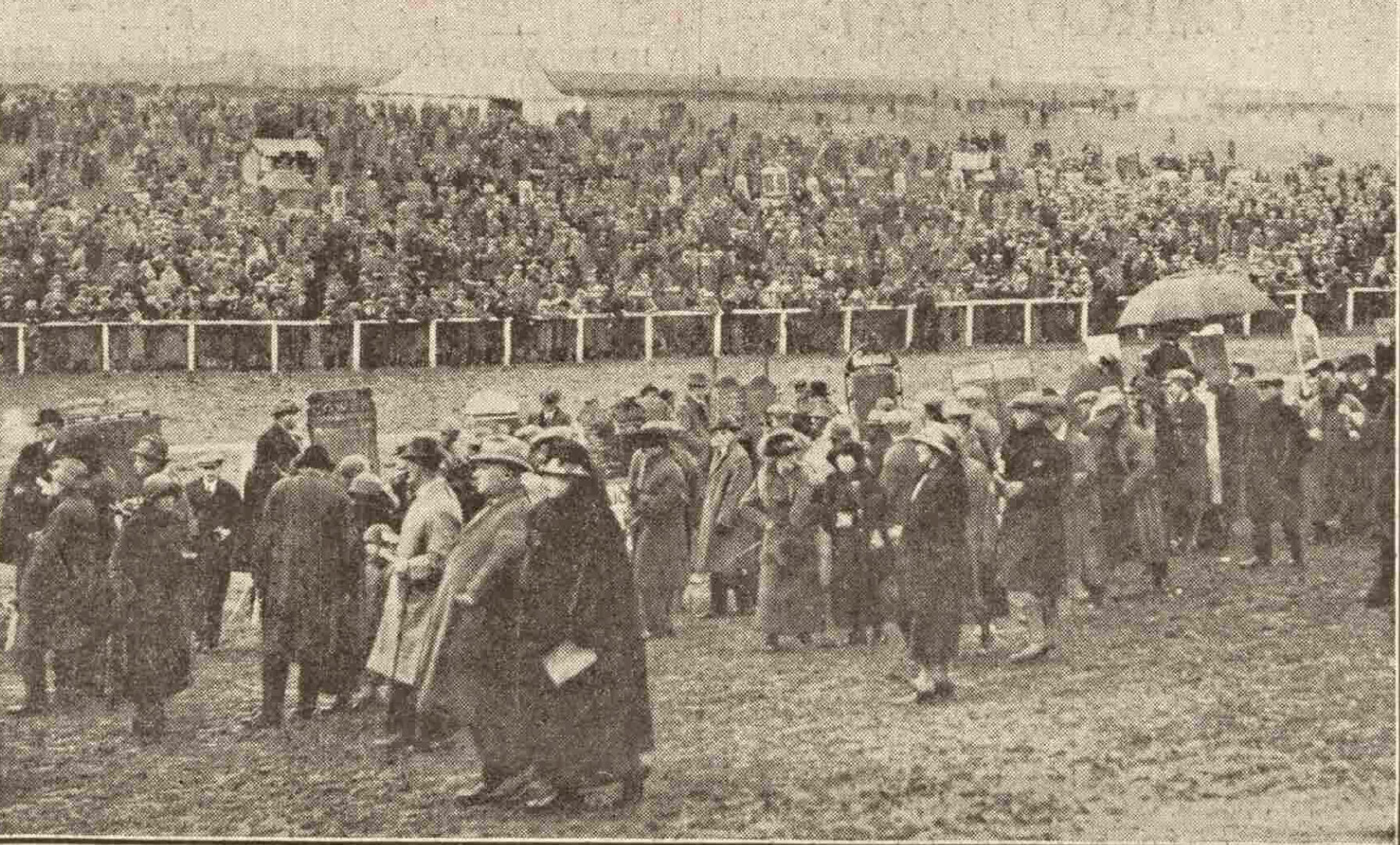 A large crowd enjoyed the opening race before attendances started to decline