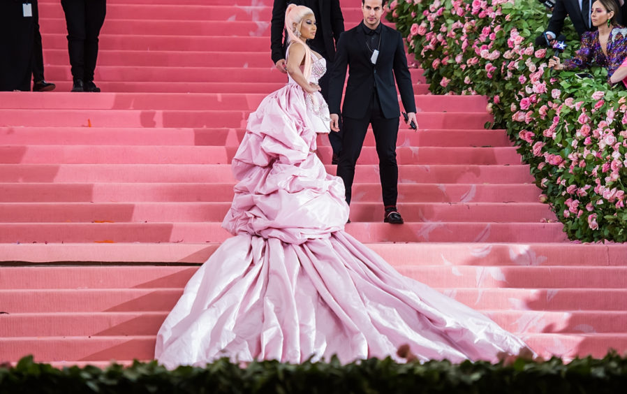 Rapper Nicki Minaj is seen arriving to the 2019 Met Gala Celebrating Camp.