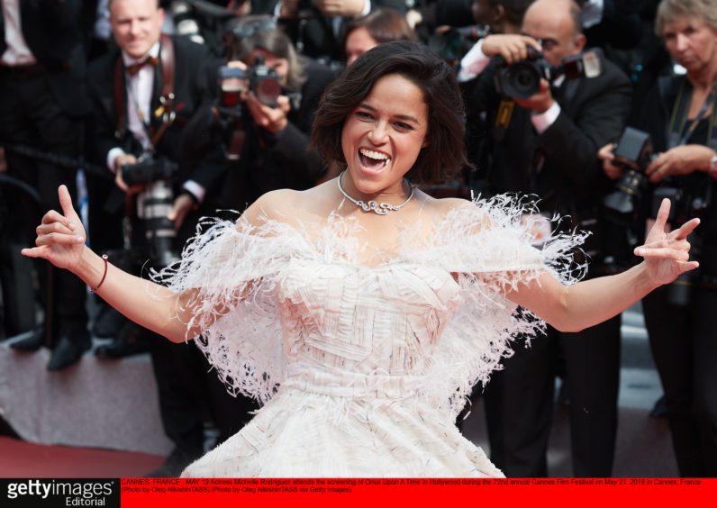 ctress Michelle Rodriguez attends the screening of "Once Upon A Time In Hollywood" during the 72nd annual Cannes Film Festival on May 21, 2019 in Cannes, France.