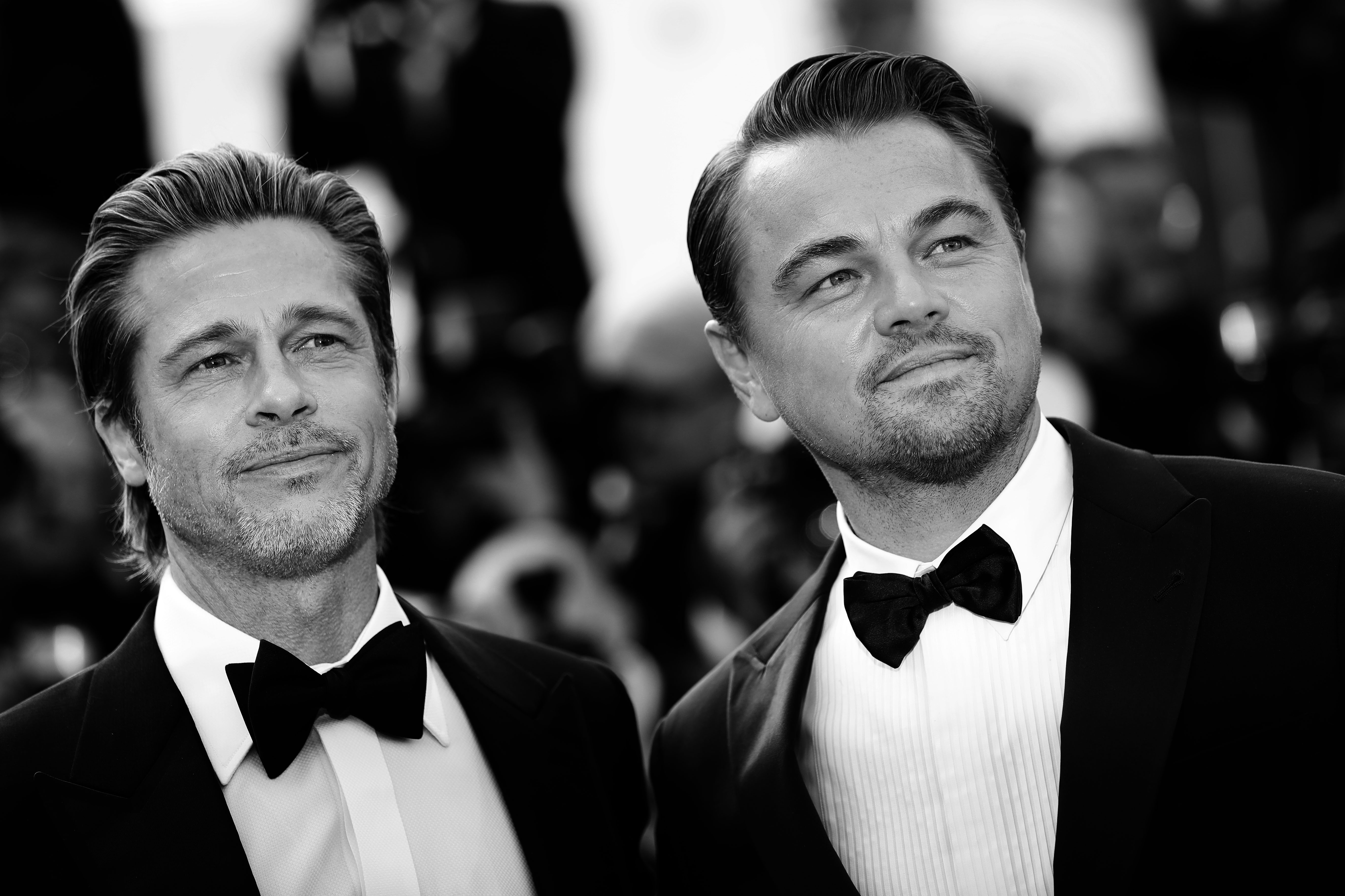 Brad Pitt and Leonardo DiCaprio attend the screening of "Once Upon A Time In Hollywood" during the 72nd annual Cannes Film Festival on May 20, 2019 in Cannes, France.