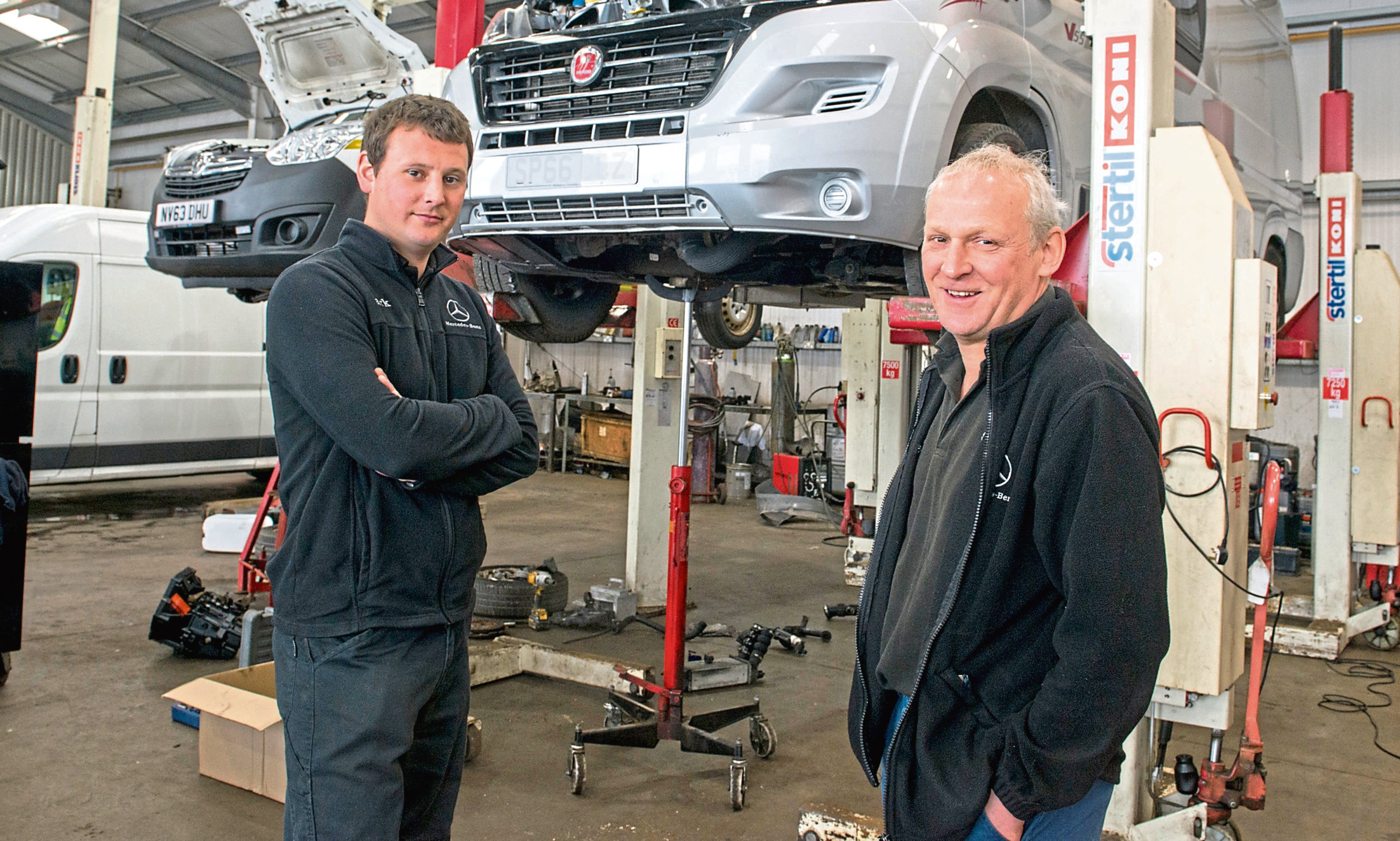 Steve Crozier (right) and his son Mark of Auto Services Perth Ltd.