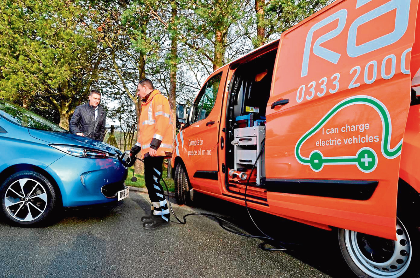RAC to offer electric cars boost when they run out of battery