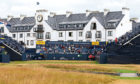 The hotel, featuring the Rolex clock, during the 2018 Open Championship.