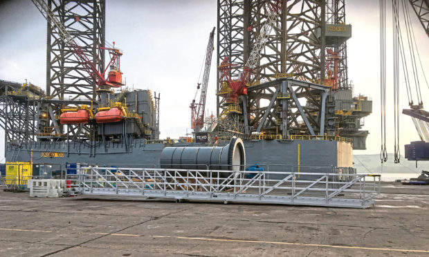 Texo Group worked on the ENSCO100 jack-up upgrade at the Port of Dundee.