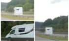 Filmed footage of motorhome on wrong side of A9