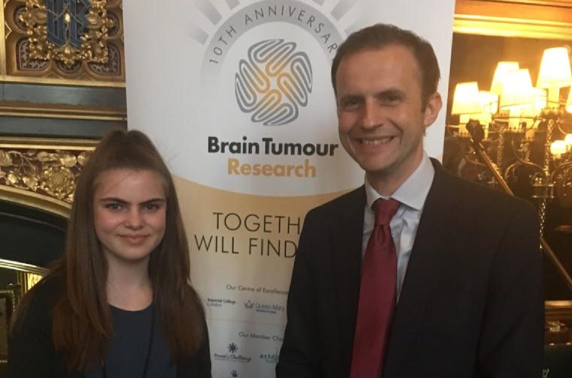 Maisie along with Stephen Gethins MP at the reception.