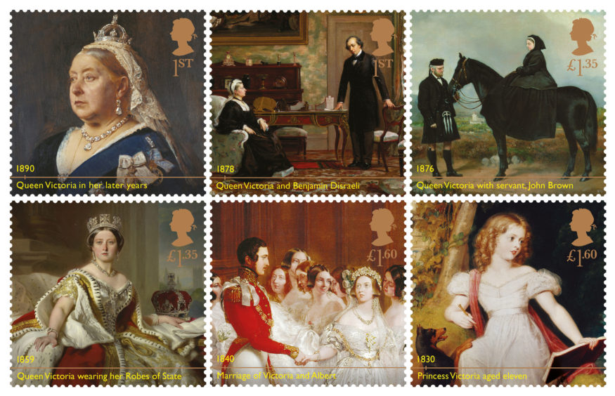 Royal Mail  photo of one of their new set of 10 new Special Stamps to mark the bicentenaries of Queen Victoria and her husband, Prince Albert.
