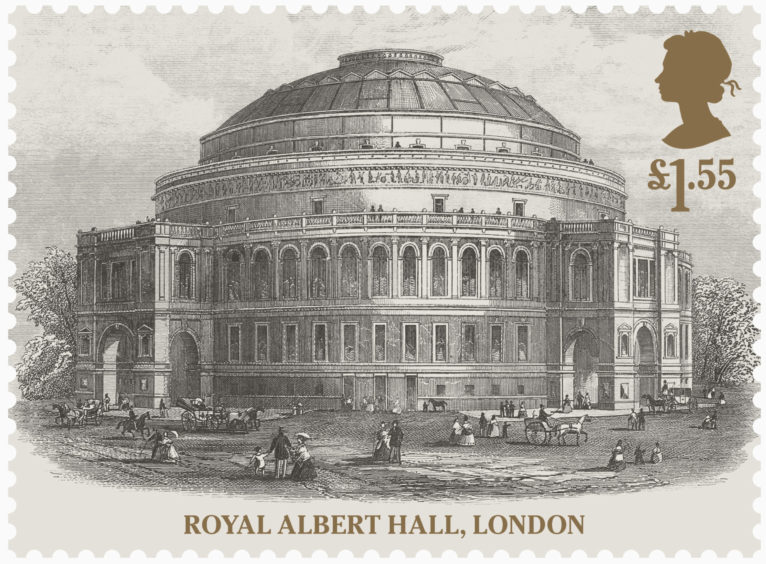 Royal Albert Hall on Royal Mail stamp