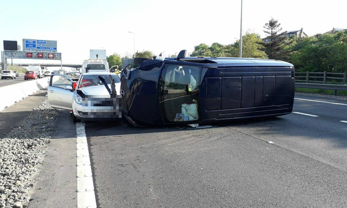 The M90 crash at Ferrytoll.