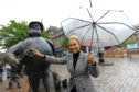 Emeli Sande in Dundee today, where she was filming a programme for the BBC about buskers.