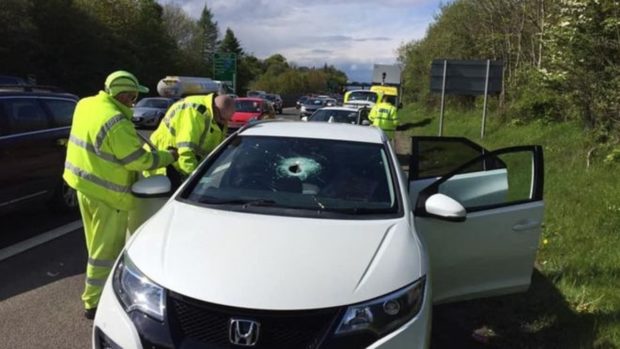 Police at the scene on Friday. Picture credit Fiona Gray.