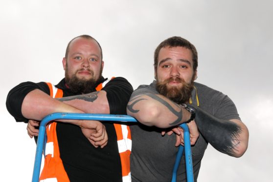 Ross Nicoll and Steven Thompson who are to stay 10 days at the top of Ben Nevis