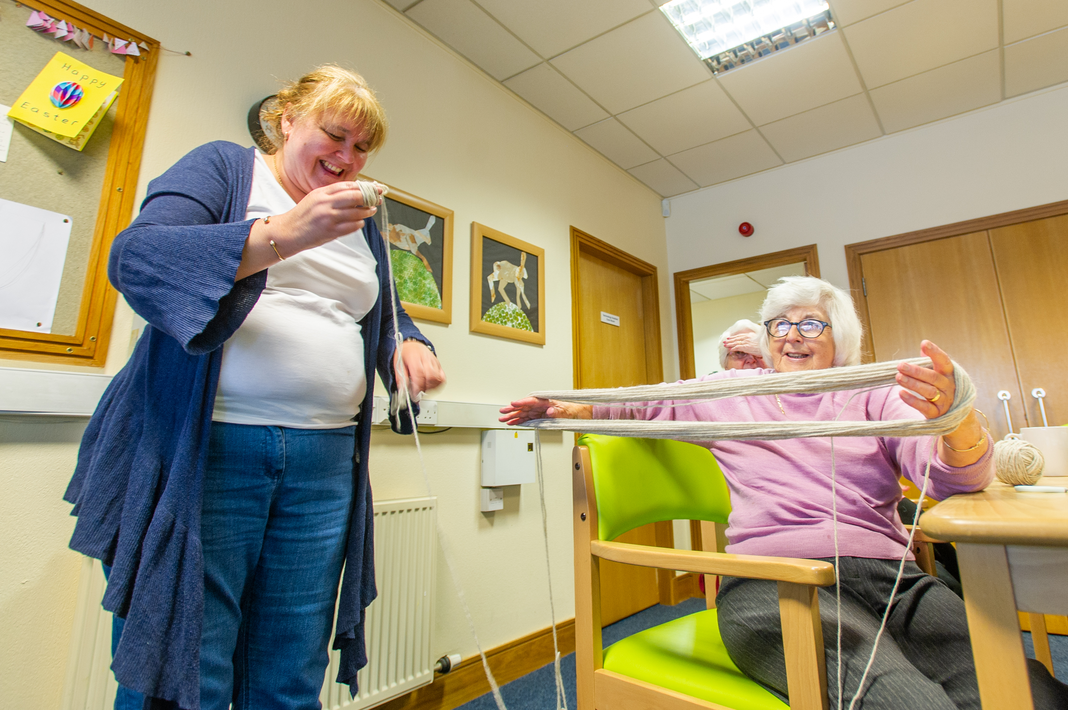 Volunteers and people living with dementia who attend the Kirriemuir Connections Centre.