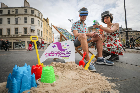 Students from Abertay took to the City Square to launch the Summer of Games
