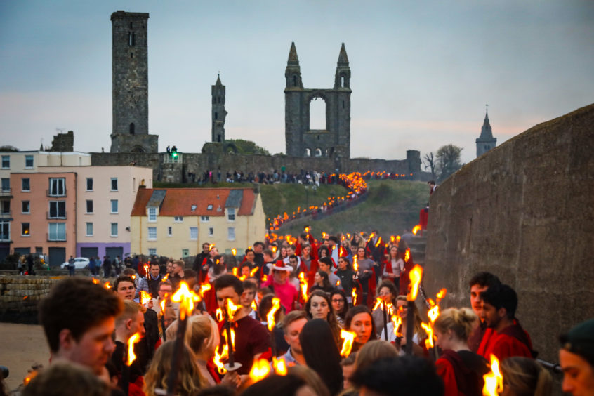 Gaudie torchlight procession.