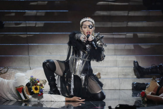 Madonna at the Eurovision Song Contest.