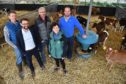 Graham Armstrong, David Michie, Rory Christie, Rural Affairs Minister Mairi Gougeon and Charlie Russell at Dourie Farm