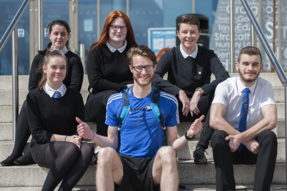 Picture shows, in the back row, Rachel Burke, Meggan Massie and Stuart Cameron. Front Row: Erin Hoggins, Andrew Taylor and Callum Milne.