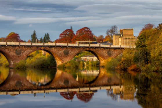 The Perth Bridge, built in 1771, needs bollards to stop traffic coming onto its footways which are too thin to support the weight of vehicles.