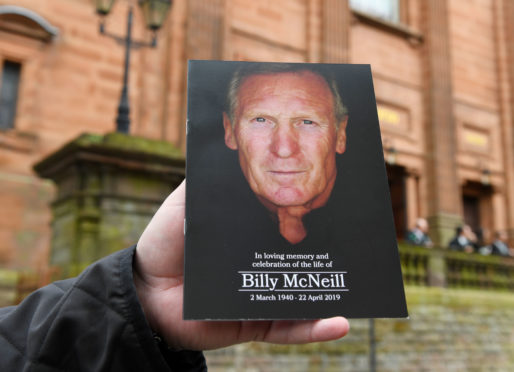 The order of service for the funeral of Billy McNeill