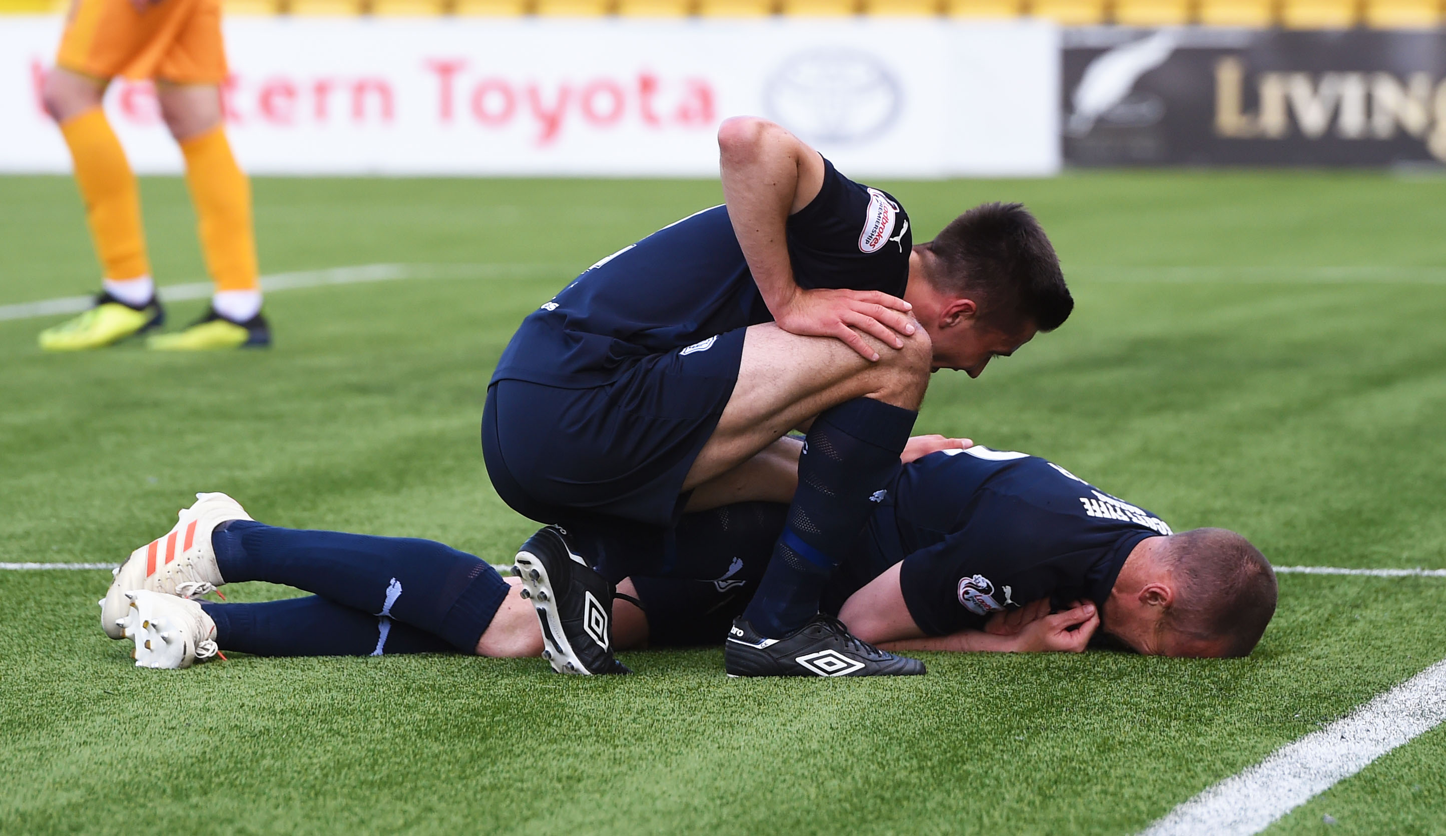 Kenny Miller gets injured as he opens the scoring.