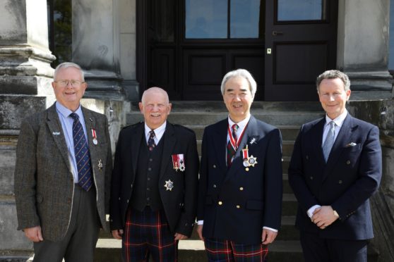 Left to Right Dr Joseph Morrow, Mr Ronnie Watt, Consul General Nozomu Takaoka, Lord Bruce