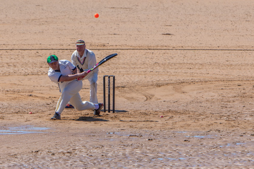 The Ship Inn CC Vs The Borderers match as the 1st match of the season begins in Elie.