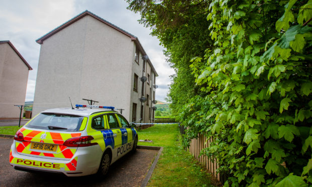 Police at Ruthven Park, Auchterarder in May 2018.