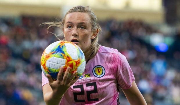 Erin Cuthbert: put Scotland 3-0 up.