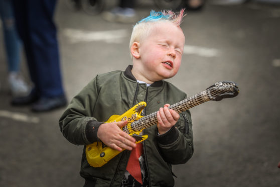 Rohan McIntosh, 5, from Kirriemuir enjoying BonFest.