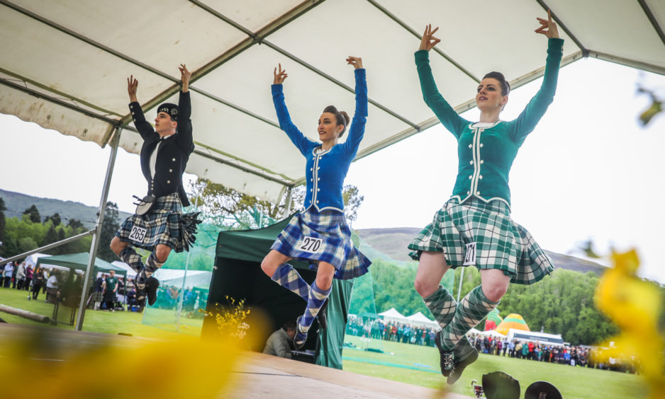 The highland dancing competitions.