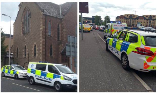 Police in Dundee city centre during the incident on May 22.