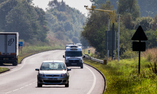 Speed cameras, such as these ones near Bankfoot, have been credited with helping reduce the number of crashes on the A9 north of Perth.