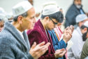 Local Muslims celebrating Eid at Dundee Islamic Society last year.