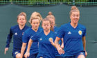 Scotland players during the training session at Oriam, Edinburgh.