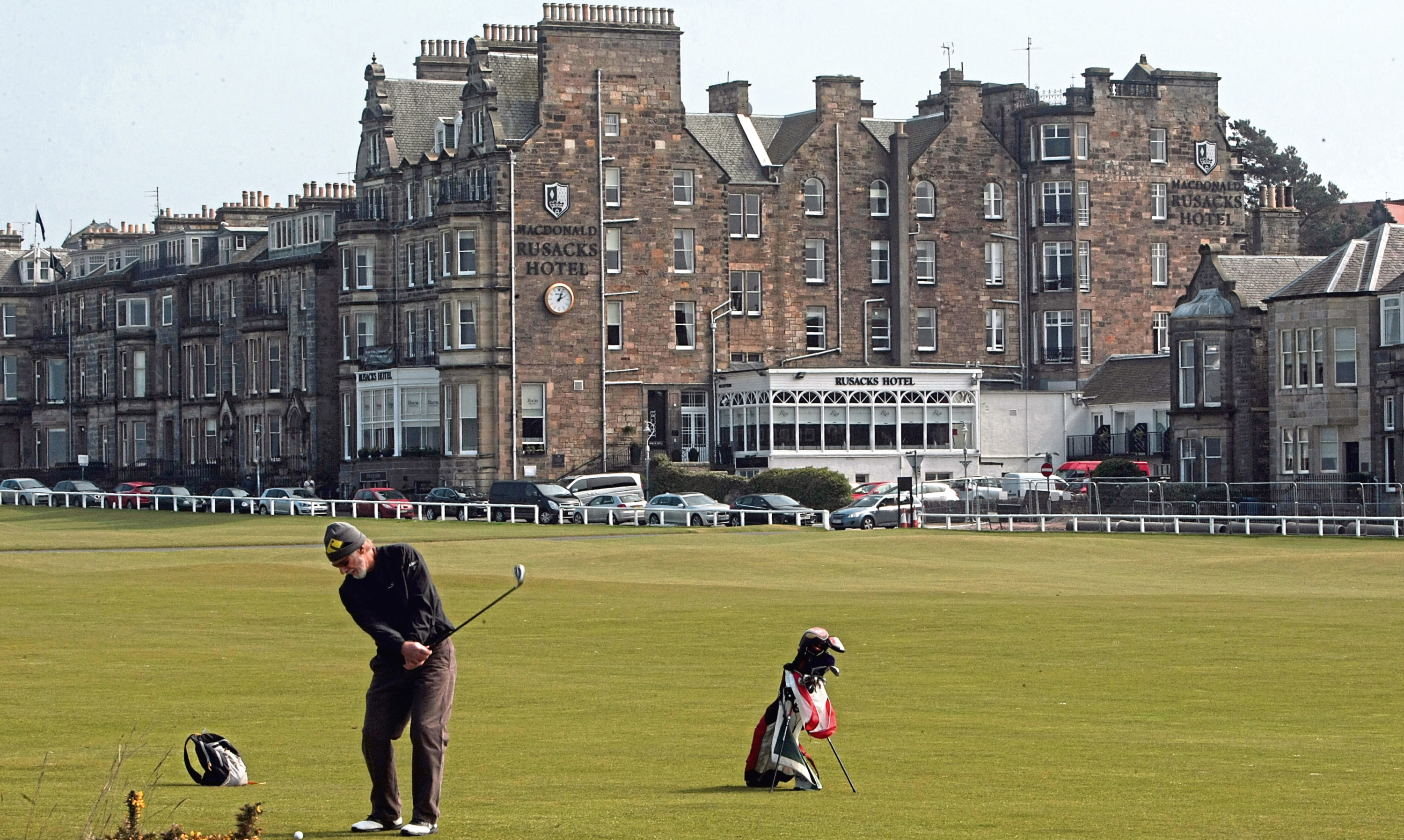 Rusacks Hotel in St Andrews, which overlooks the final hole of the Old Course.