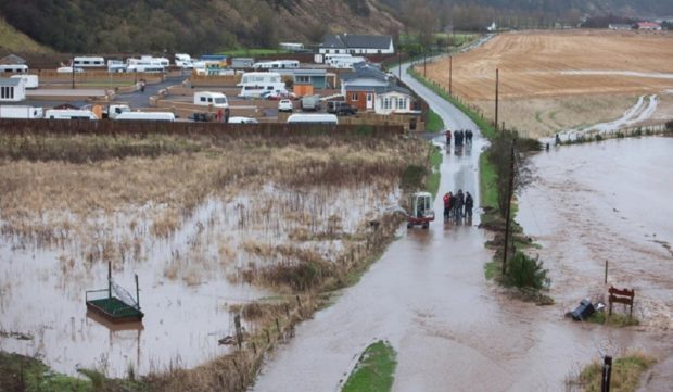 A previous flooding incident at the North Esk Park site.