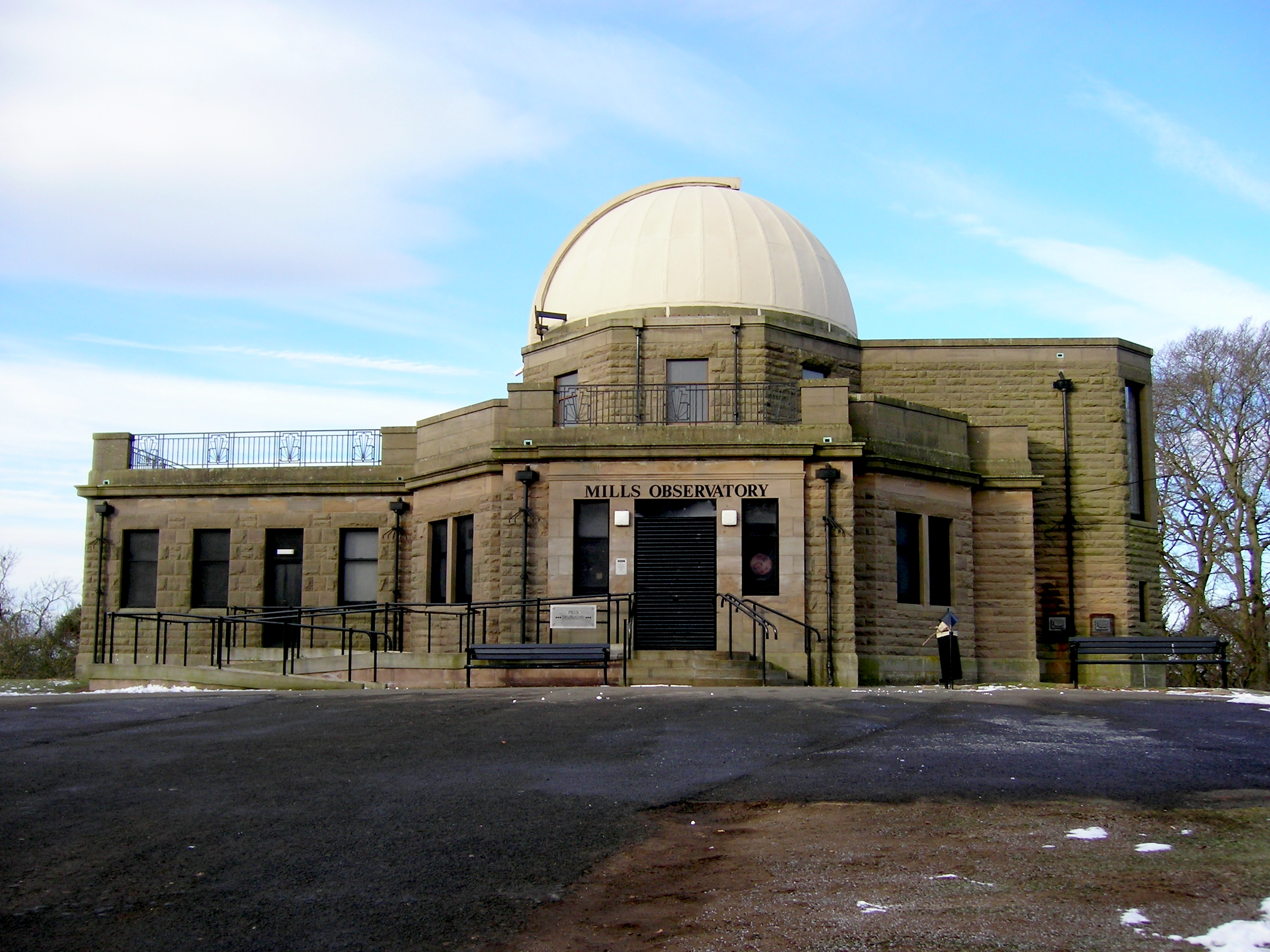 Mills Observatory was built in 1935