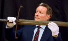 Lord Bruce with the sword of his ancestor, King Robert