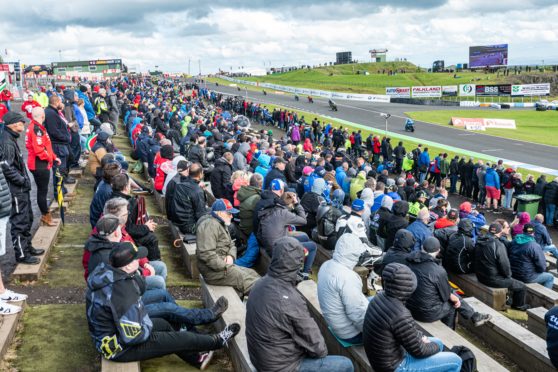 Crowd at the Bennetts British Superbike Championship in Knockhill
