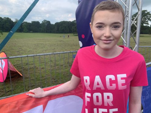 Ellie Sutherland at the Race for Life.